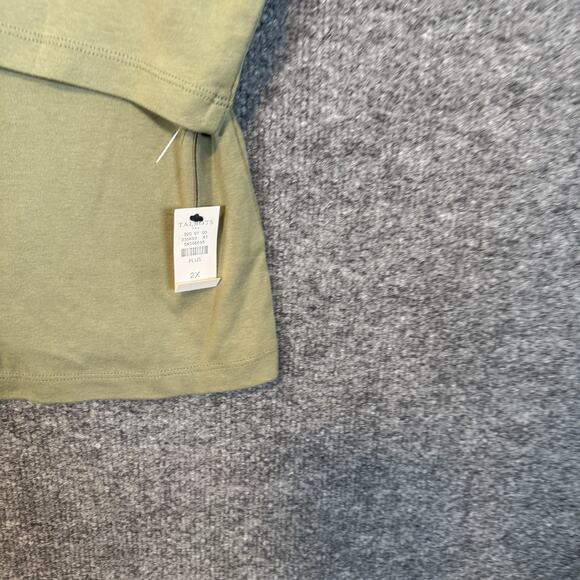 Talbots Shirt Womens 2X XXL Green 3/4 Sleeve Tshirt Stretch Plus Size NEW - Picture 3 of 8